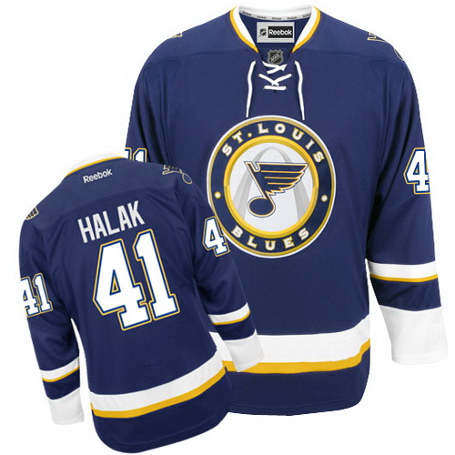 Designer St. Louis Blues 41 Jaroslav Halak BLue NHL Hockey Jersey